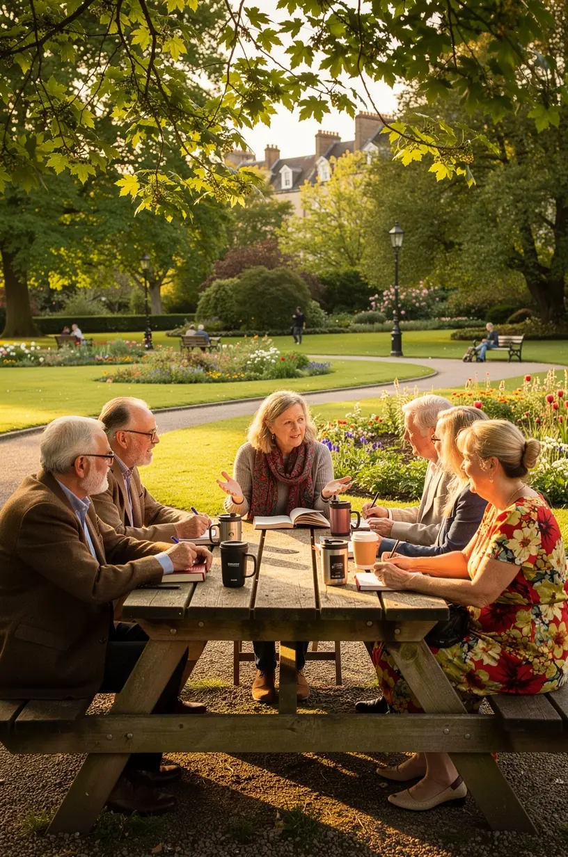 Adults networking at an Ireland social meetup